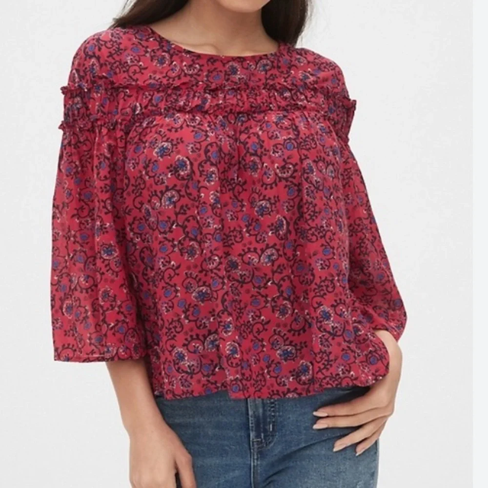 Gap Tiered Ruffle Top - Picture 1 of 7